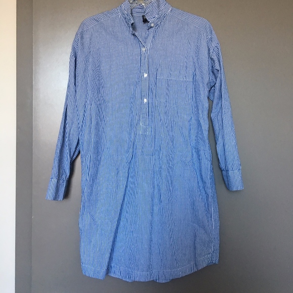 Striped Blue T-Shirt Dress - Picture 1 of 2